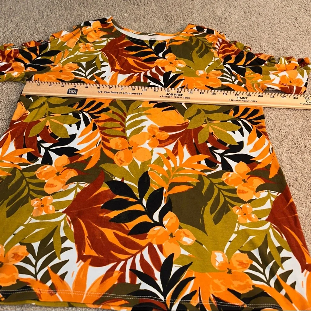 Ruby Rd. Multicolor Floral Top. Size L - Picture 8 of 12